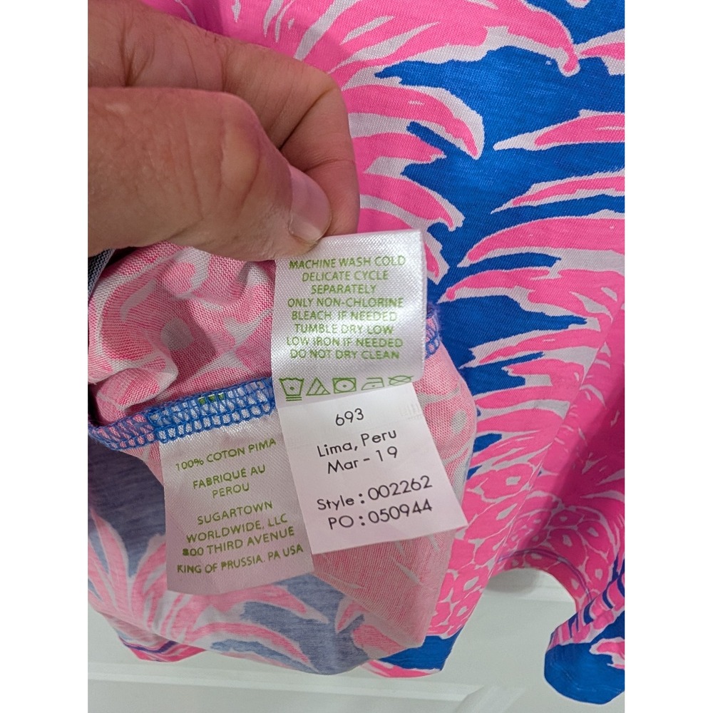 Lilly Pulitzer “Blue Haven Little Flamenco" Pineapple Kristen Womens Dress XL - Picture 7 of 7